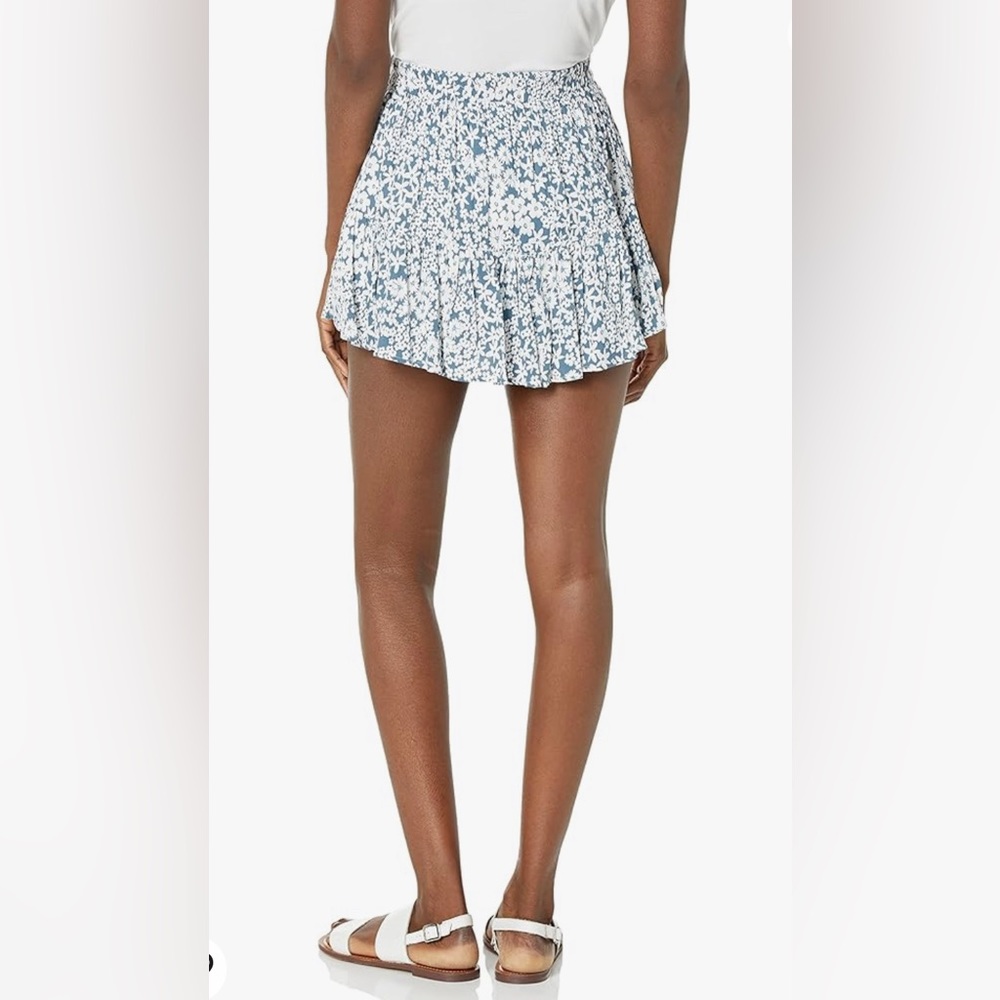 Angie Ruffle Skort Women’s Rayon Drawstring Skirt Floral NWT - Picture 2 of 14